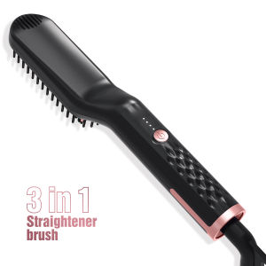 3 in 1 Hair brush for men Hair Straightener Professional Beard straightening comb Hair Brush comb Beauty Personal Care Makeup