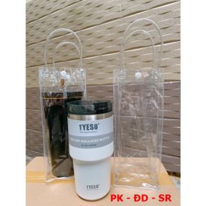 3 Túi Đựng Bình Giữ Nhiệt - Bình Nước Đa Năng Basic Trong Suốt 10 x 10 x 25cm - Siêu Rẻ