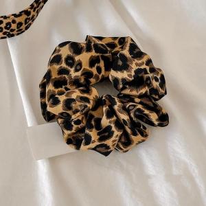 2pcs cổ điển in da báo scrunchie Phụ Kiện Đầu tóc vòng cao su cho phụ nữ 2024 thu đông hàn quốc tóc đuôi ngựa quan hệ phụ kiện tóc