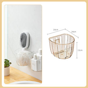JustLiving 1PCS Kitchen OnionGinger and Garlic Storage Basket Bathroom Hanging Basket=Toilet Shelf Bedside Hanging Storage Basket Fruit and Vegetable Shelves Multifunctional Bathroom Wall-mounted Draining Hangers