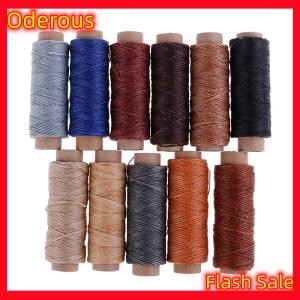 Oderous 50m Roll Leather Sewing Flat Waxed Thread Wax String Hand Stitching Craft 150D