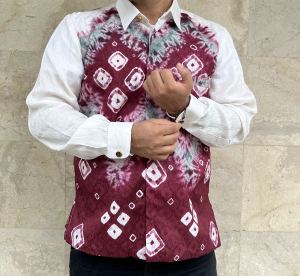 Kemeja Clara Lengan Panjang Motif Jumputan Palembang