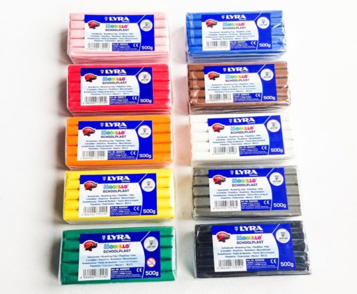 Lyra Modelling Clay Schoolplast Modello Plasticine Lilin 500