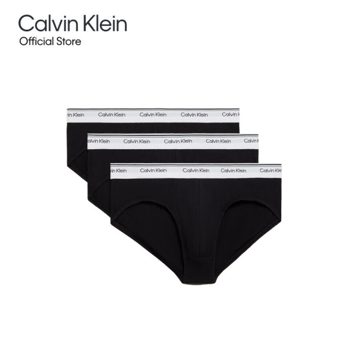 CALVIN KLEIN Cotton Stretch Balance Hip Briefs 3 Pack Mens Global Fit