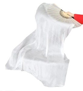 COD 1.8M Long Dance Fan Belly Dance Performance Long Fans Multicolor Bamboo Fan Veil Silk Fan