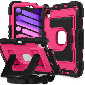 Case for iPad Air 11 inch (2025/2024) M3/M2for iPad Air 5th/4th Generation (2022-2020)Built-in Stand/Pencil Holder/Shoulder Strap Rugged Heavy Duty Shockproof Protective Case for iPad Mini 7 Mini 6 Kids Boys & Girls