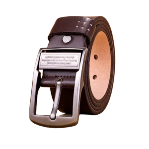 เข็มขัดผู้ชาย หนังวัวชั้นหนึ่ง เข็มขัดผู้ชายหนังแท้ หัวเข็มขัดง่ามแบบคลาสสิก