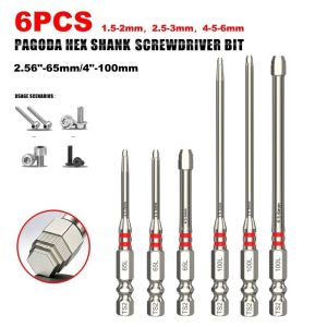 Home&Life.8 Hex Allen Key Bits Set Pagoda Tower Magnetic Screwdriver Bits For Drill Wrench Wear Resistant Durable Multiple Sizes Anti Slip