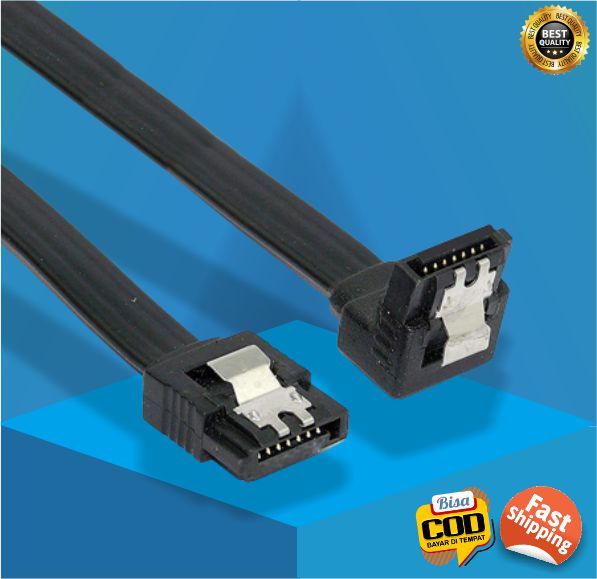 Kabel Sata 3 SSD HDD CDROM 6 Gbps L Shape Original Bawaan Motherboard