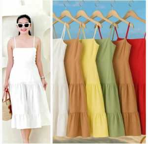 CC Plus Size Knee-Length A-Line Dress with Sweetheart Neckline and Plain Pattern