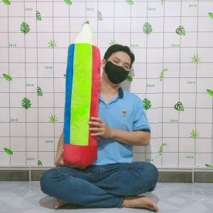 GỐI ÔM DÀI GỐI NGỦ CHO BÉ HÌNH BÚT CHÌ SIZE LỚN VẢI NHUNG MỀM MỊN 100% GÒN AN TOÀN CHO BÉ