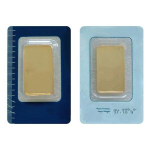 【discount store】Non-Magnetic 2.5g 5g 20g 1oz High Quality Gold Plated Bar Gold Plated Bullion Sealed Packaging Collectibles For Business Gift
