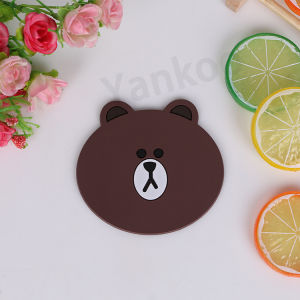 Line Friends hoạt hình dễ thương đế lót ly Nâu Concon Anime Cà Phê Đồ Uống Placemat cách nhiệt Không-Trượt tấm lót bát đĩa Nhà Decors hoạt hình dễ thương nhựa PVC dễ thương cao su mềm Coaster