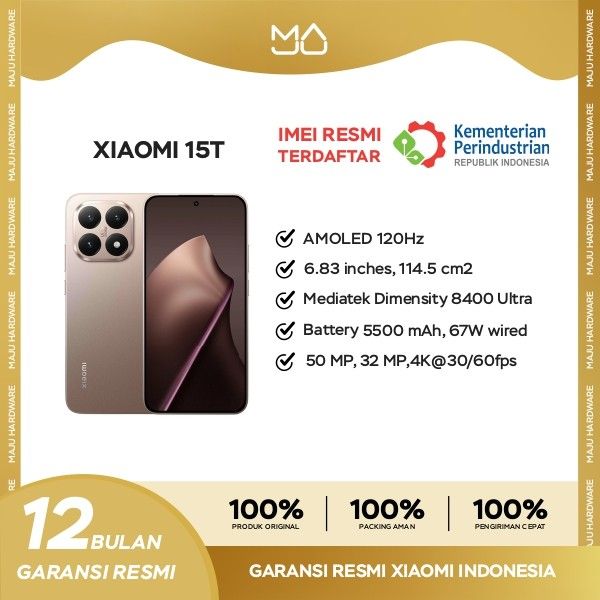 Jual Xiaomi 15T  12/512GB  | Leica Summilux Optical Lens Dimensity 8400 Ultra 6.83 120hz Eye Care Display Massive 5500mah (typ) Battery 67w Hypercharge Official Store  I.27662413 - View #10