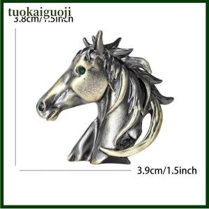 tuokaiguoji Cổ Điển Mạnh Mẽ Ngựa Đầu Trâm Cài Cho Phụ Nữ Người Đàn Ông Hợp Kim Động Vật Giản Dị Đảng Trâm Pins Tinh Tế Phù Hợp Với Corsage Đồ Trang Sức Quà Tặng