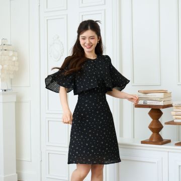 pixie dress black Benjara Yoh 47 Inch Tall 4 Drawer Dresser Chest with Marble Top, Metal  Knobs, Black main image 0