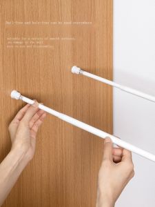 100-190CM Punch-Free Telescopic Rod Under The Sink Storage Rod Bookshelf Wardrobe Clothes Rod Shower Curtain Bar Bracket