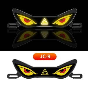 Motorcycle Cool Demon Eye LED License Plate Ambient Light Headlight Brake Waterproof Modified
