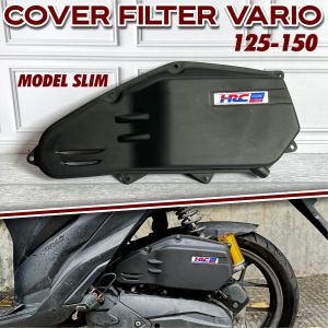 COVER FILTER VARIO 125 150 OLD NEW PELINDUNG BOX FILTER MODEL SLIM PNP PENUTUP FILTER UDARA MODEL HRC VARIO 125 150 FI LED ESP KEYLESS SARINGAN FILTER UDARA MERK HRC UNTUK VARIO 125 150 ALL TIPE PCX 150 CBU TAHUN 2012 - 2014 PNP ABS PLASTIK FREE STIKER