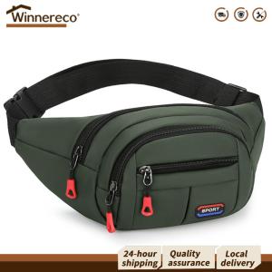 【Winnereco】 กระเป๋าคาดเอวสำหรับผู้ชายผู้หญิง ปรับสายได้ ทนทาน กันน้ำ สำหรับเดินป่า วิ่ง และท่องเที่ยวในธรรมชาติ