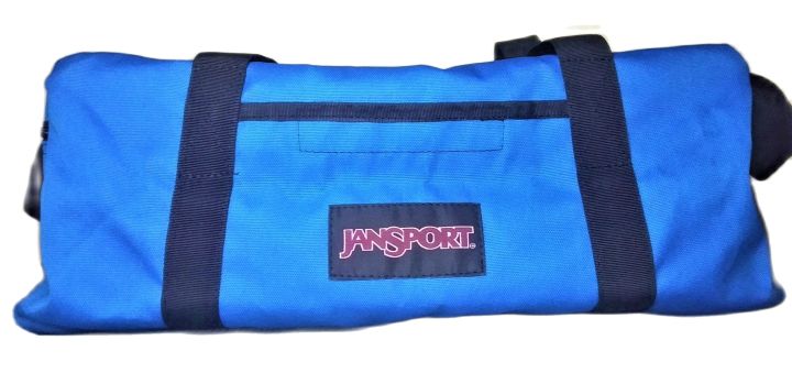 jansport backpack 1977 Rare Vintage JanSport Skip Yowell Nylon Rucksack Backpack in Blue *flaws*