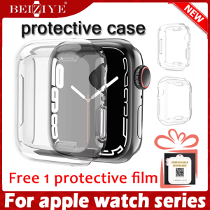 Case + กระจกนิรภัยสำหรับ apple watch Series 11 10 9 8 7 6 เคส 41มม. 45 มม. 40 มม. 44 มม. 42 มม. 46 มม. ป้องกันหน้าจอครอบคลุมกันชน iwatch ultra 3/ultra 2 49 มม.เคสป้องกัน