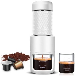 Staresso Portable Espresso Maker SP200 brew coffee capsules machine great for hikers campers travelers and white-collar workers Starbucks Coffe Beans