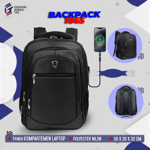 ANEKA Tas POLO Tas Ransel Polo Pria Import 18Inch + Free Kabel Data + Free Raincover