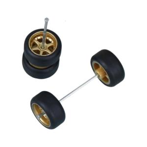 4 miếng Xe điều khiển từ xa nâng cấp bánh xe với thanh tròn trục tương thích 1/64 mô hình