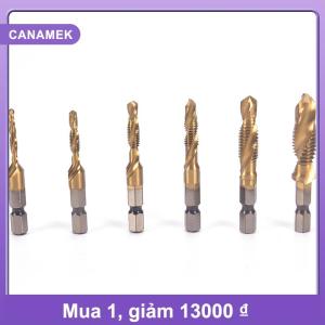 【CANAMEK】 M3-M10 Hex Shank Titan mạ HSS tay vít Chủ Đề Số liệu tap khoan bit