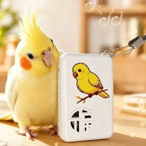 LZYBIM Interactive Bird Talking Trainer Recording Auto Cycle Bird Learning Machine Realistic Sound Playback Parrot Voice Recorder Indoor Use