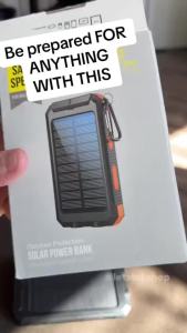 3C [READY STOCK] HOT!!! Solar charging  20000mah  fast charging smart power display with cable