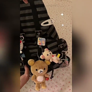 Student School Backpack Korean Styles Travel Backpack Knapsack Retro Stripes Knapsack Large Capacity Casual Daypacks