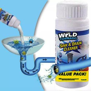 HK.1pcs Household Wild Tornado Powerful Sink&Drain Cleaner Quick Foaming High Efficiency Pipeline dredging agent 110g Pipeline anti blocking cleaning agent