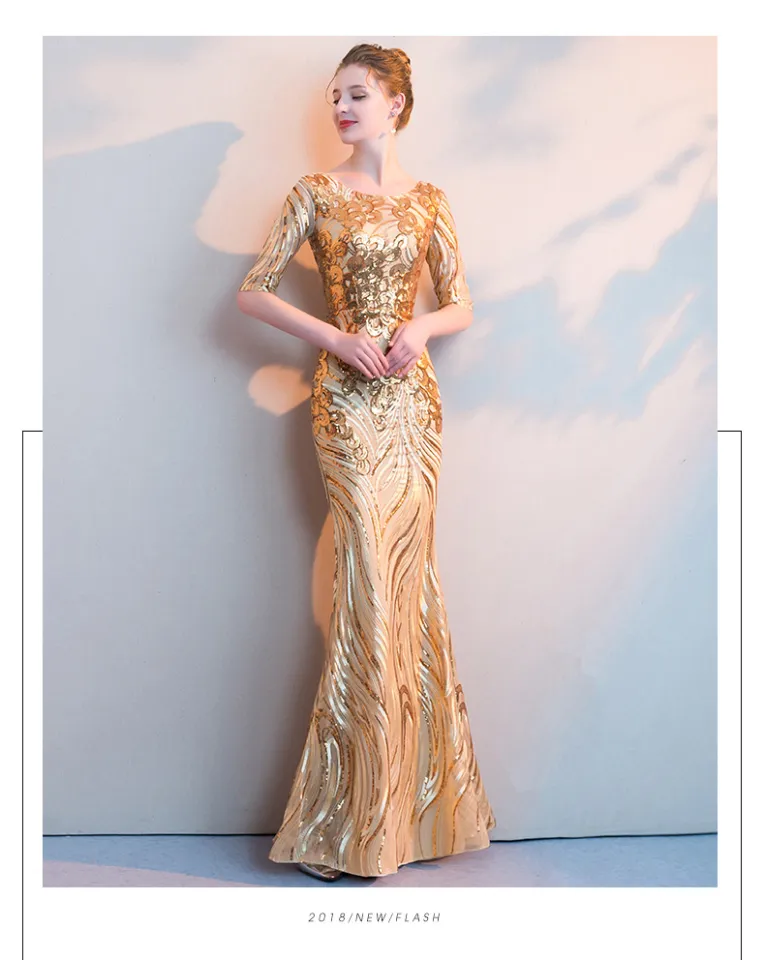 Luxury Evening Dress Silver Pattern – D&D Clothing