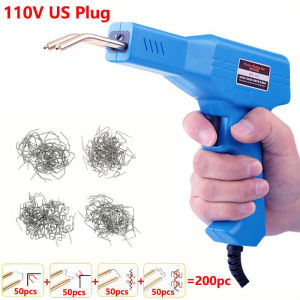 AumoPro Hot Stapler Plastic Welding Machine Light Bulb Fuse Repair Kit Soldering Iron for Plastic Repair Car Bumper Repair Welding Gun Portable Toolbox with 200/400Pcs Staples