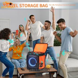 [UEB Mall]Waterproof Speaker Shoulder Bags Large Capacity Portable Storage Bag Organizer with Adjustable Strap Accessories for JBL PartyBox Encore Essential