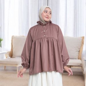 Eunji Top Atasan Kemeja Wanita Bahan Toyobo OOTD Casual Korean Style Baju Daily Remaja Dewasa 2025