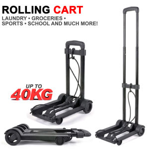 Shopping Cart Folding Trolley Luggage Cart Aluminum Trailer Small Trolley Portable Trolley Travel Light Hand Cart Shopping Cart Trolley