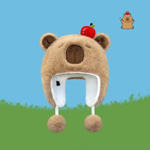 【BHQ TOYS】COD capybara หมวกถักไหมพรม ทำให้หมวกอุ่น ปกป้องหูใบหน้า