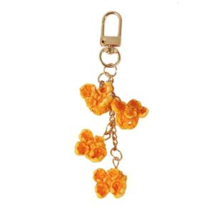 Trọng lượng nhẹ bỏng ngô đồ treo móc khóa sinh động bỏng ngô Keychain thanh lịch mặt treo hình chìa khóa quyến rũ cho những người yêu thích phim và sinh viên