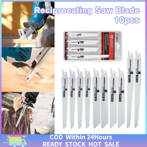 [Fast Delivery] 10Pcs/Set Carbide Reciprocating Saw Blade Set for Cutting Wood and Metal Demolition