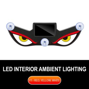 Đèn LED năng lượng mặt trời ô tô Đèn cảnh báo mắt quỷ rung nhạy cảm Type-C Đèn thở Độ sáng cao Không khí chống nước Neon Cửa sổ nội thất ô tô