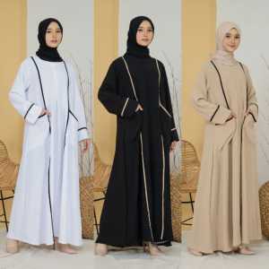 Atalia List Abaya Kantong Crinkle Airflow Size M L XL XXL