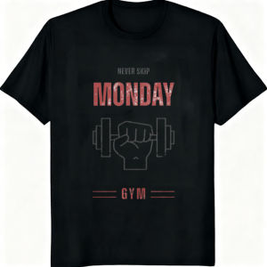 [Local Stock] VCC Never Skip Monday Gym T-Shirt Weightlifting Fitness Casual Fashion Loose Cotton Man Women Tshirt Short Sleeve Soft Y2k Tees