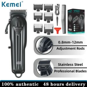 KEMEI Hair Cutting Machine Professional Hair Clipper Hair Trimmer Electric Shaver Adjustable Cordless Trimmer for Men USB V-282