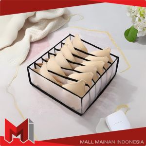MallMainan-C975 Kotak Penyimpanan Pakaian Dalam Kaos Kaki 7 Grid Multifungsi Kotak Bra Celana Dalam