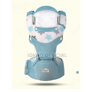 Địu em bé sơ sinh cao cấp đa năng nhiều tư thế EmmaKids chống gù chất liệu vải thoáng khí an toàn SKULD