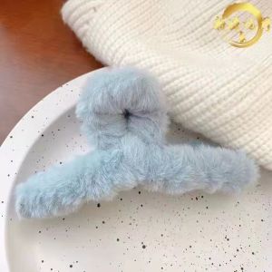 Jedai Rambut Korea Jepit Bulu Korean Rabbit Fur Hair Claw Accessories PREMIUM