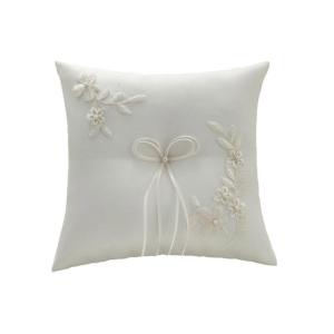 Wedding Pearls Rings Pillow for Wedding Parties and Celebrations Exquisite Wedding Rings Bearer Pillow Cushion Bows